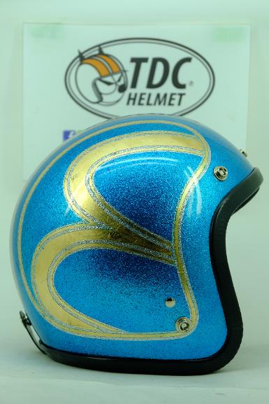 custom helmet metal felx gold leaf 